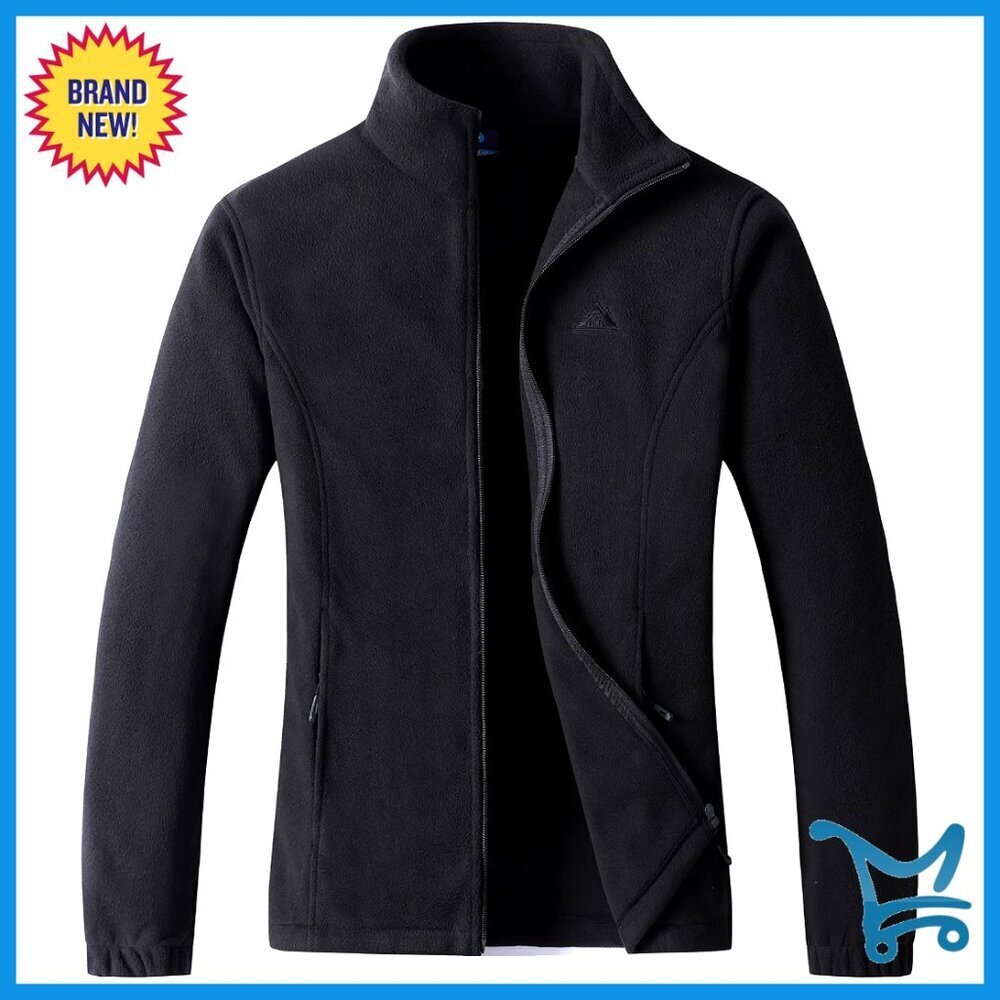 Lightweight Full Zip Polar Fleece Jacket Soft Classic Fit Outdoor Active Wear